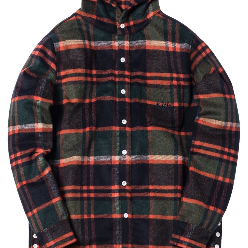 Kith Medium wool hooded shirt jacket, worn once, in Greta condition.